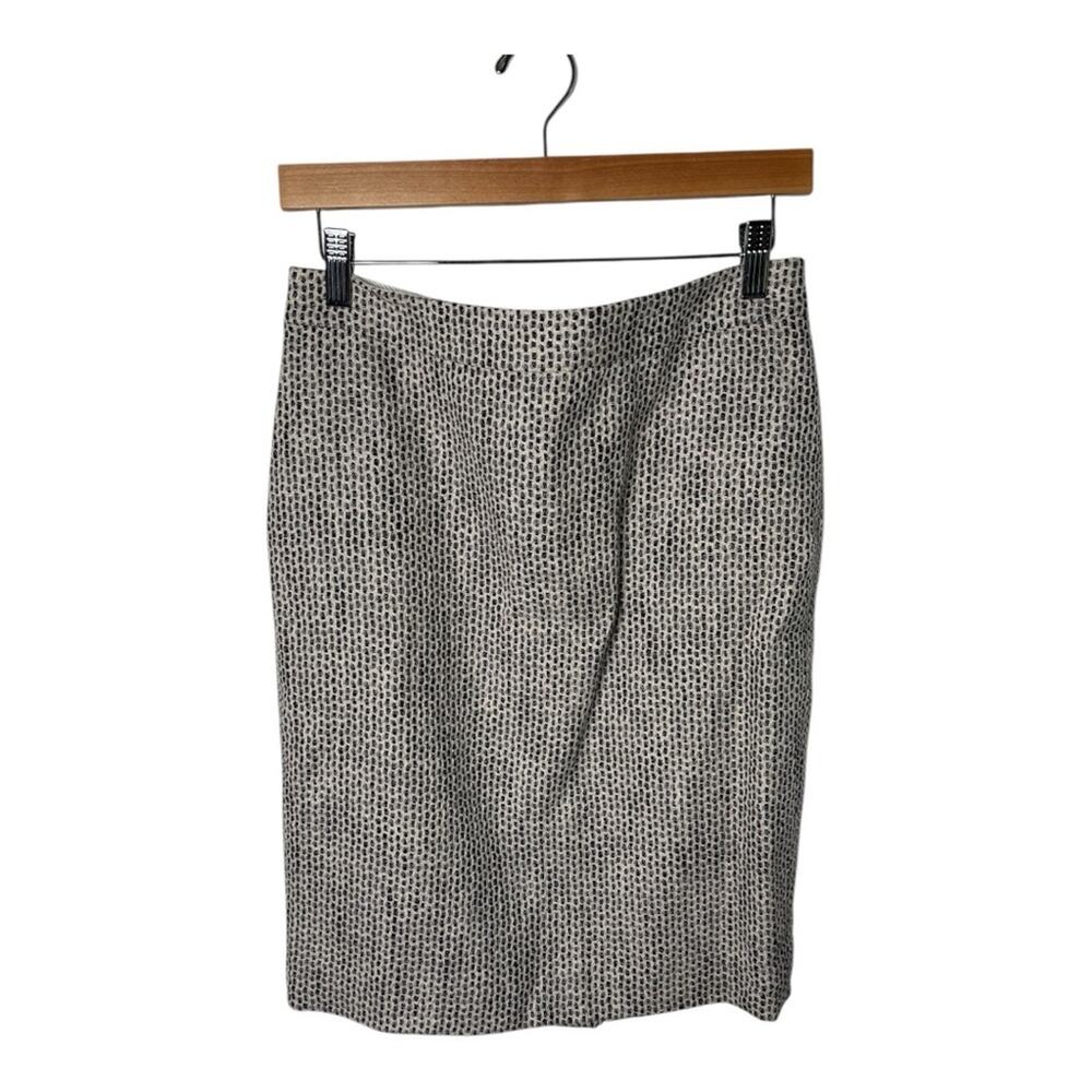 J. Crew Gray No 2 Pencil Textured Skirt Zippered Back 4